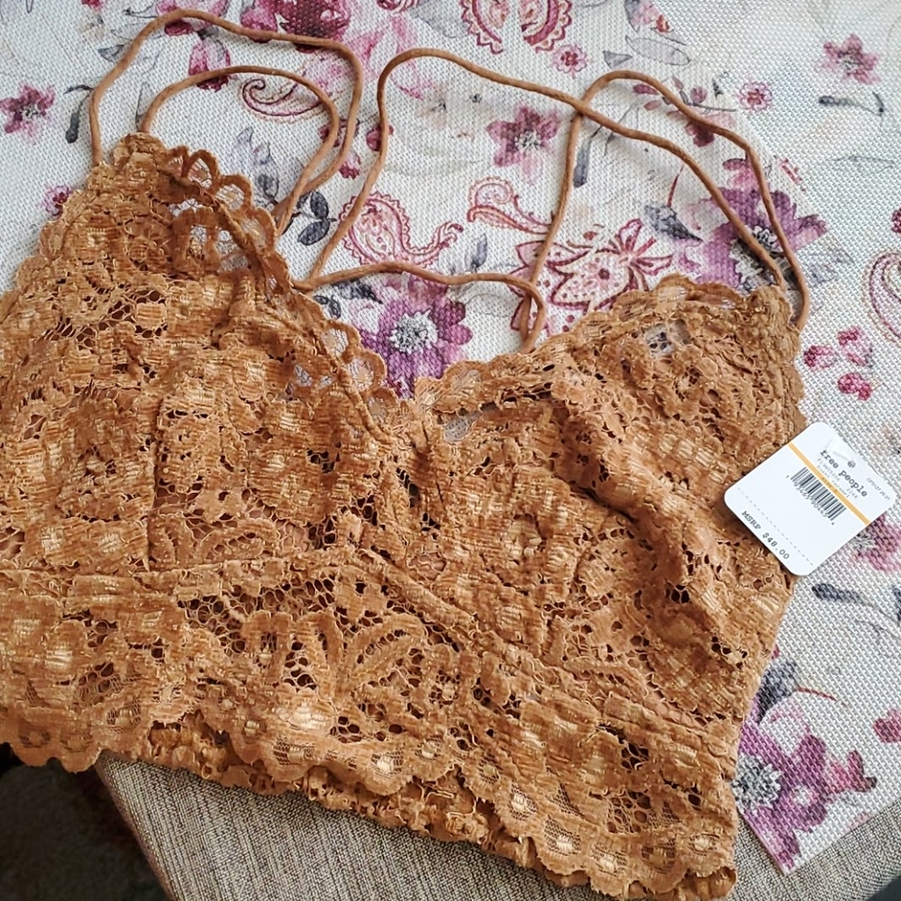 ‼ Free People Bralette w/adjustable straps! S.tan‼